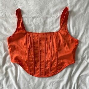 Orange Corset Top